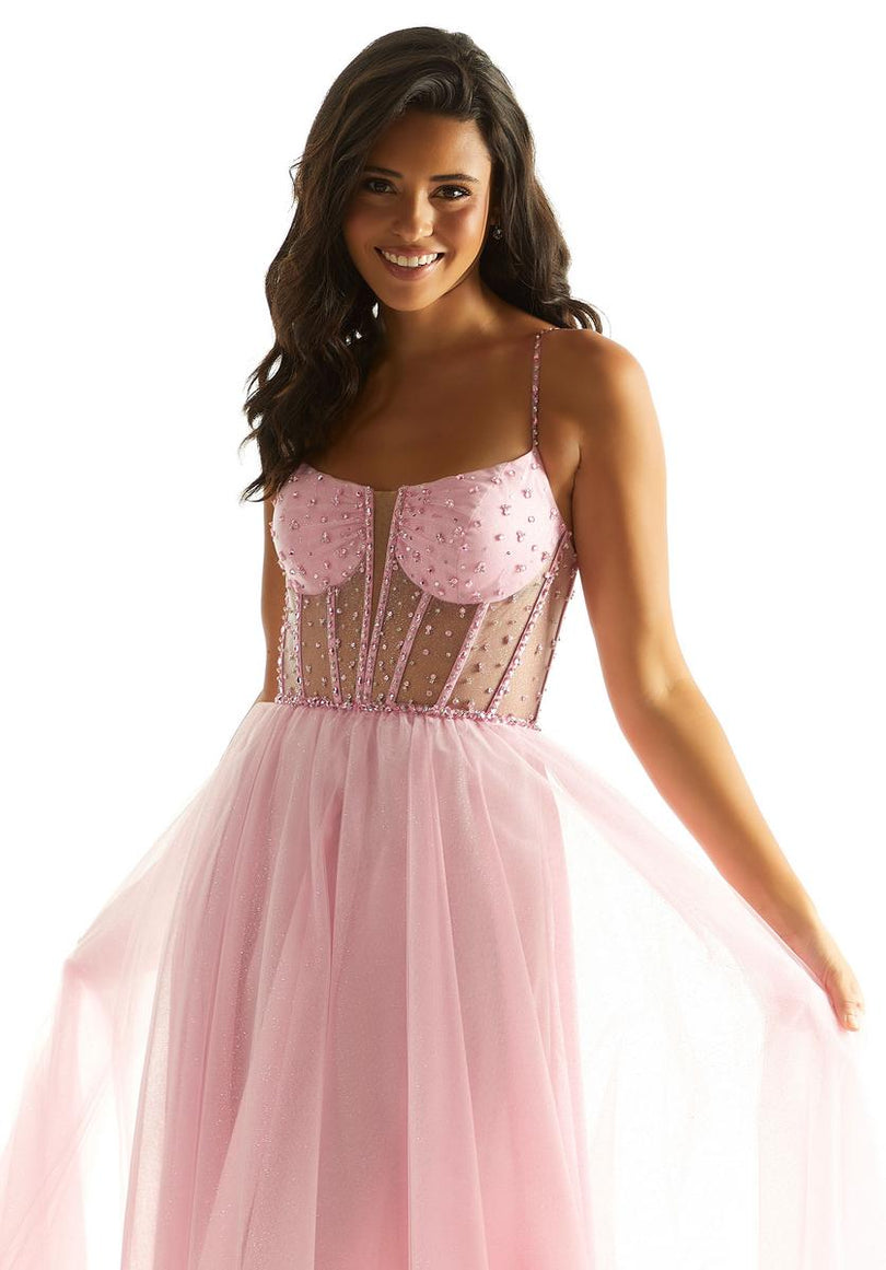 Morilee Plunging Corset A-Line Prom Dress 49069