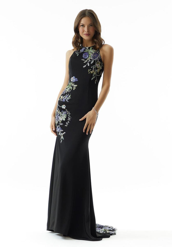 MGNY Madeline Gardner Embroidered Evening Dress 73006