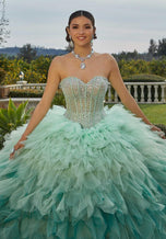Vizcaya by Morilee Ombre Ruffle Quince Dress 89438