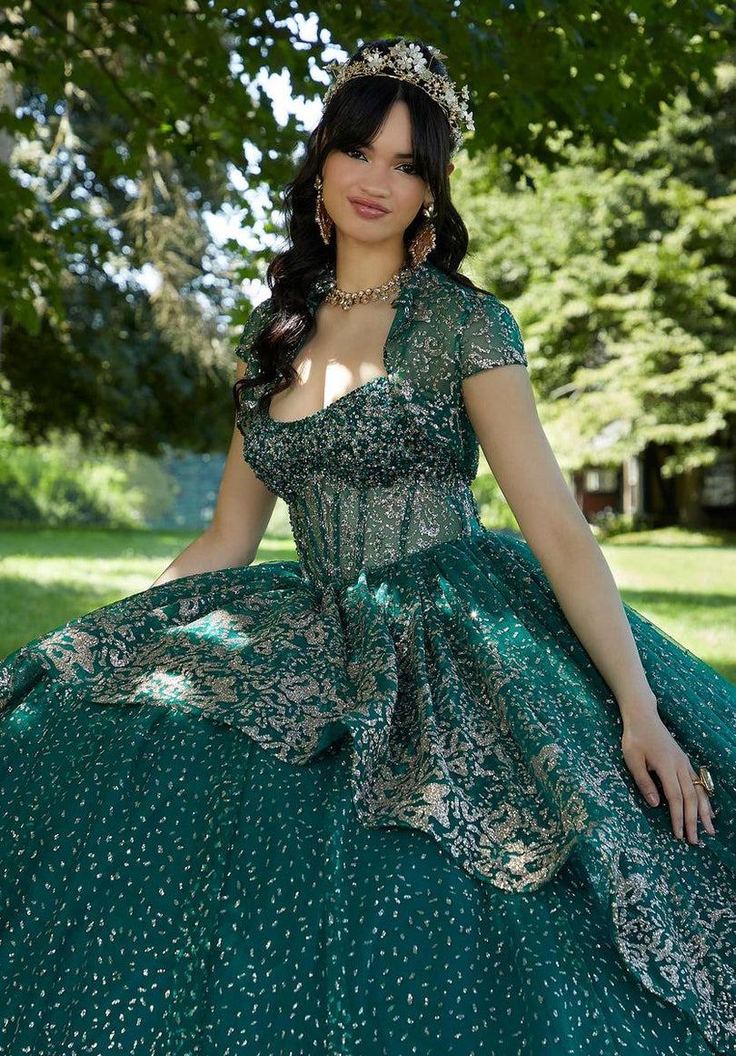 Vizcaya by Morilee Glitter Quince Dress 89452