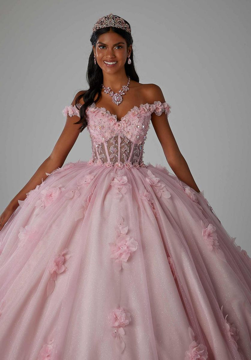 Vizcaya by Morilee 3D Floral Quince Dress 89456