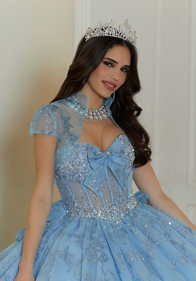 Vizcaya by Morilee Beaded Corset Quince Dress 89478