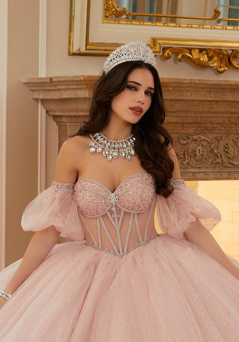 Vizcaya by Morilee Sheer Corset Quince Dress 89479