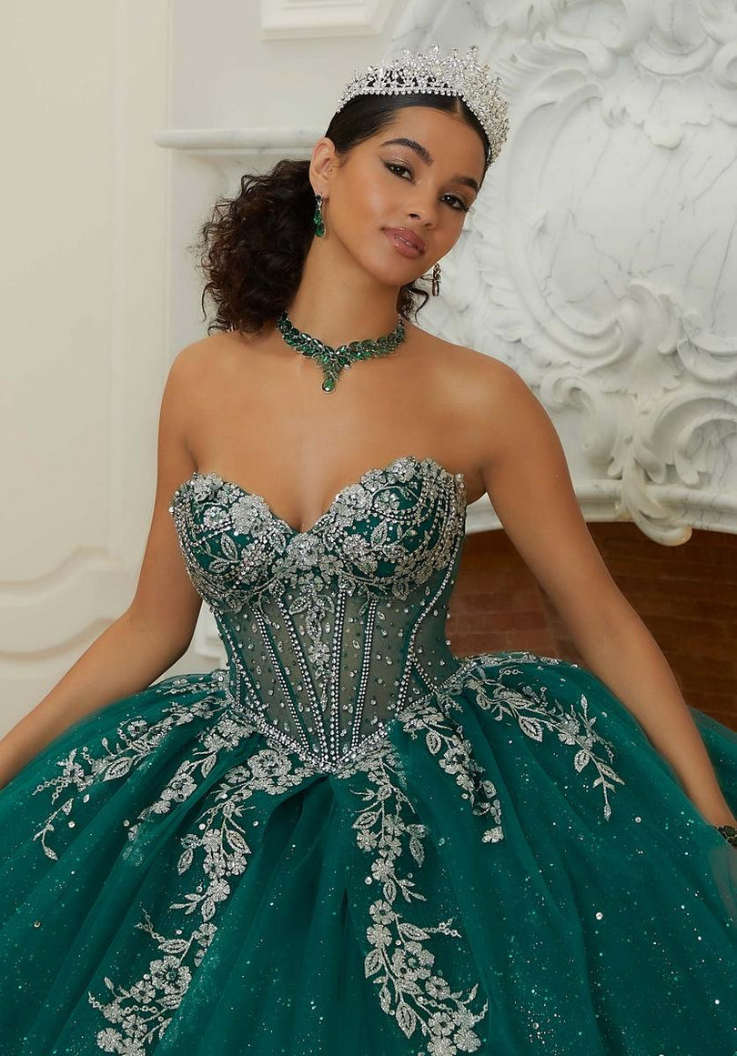 Vizcaya by Morilee Illusion Corset Quince Dress 89480