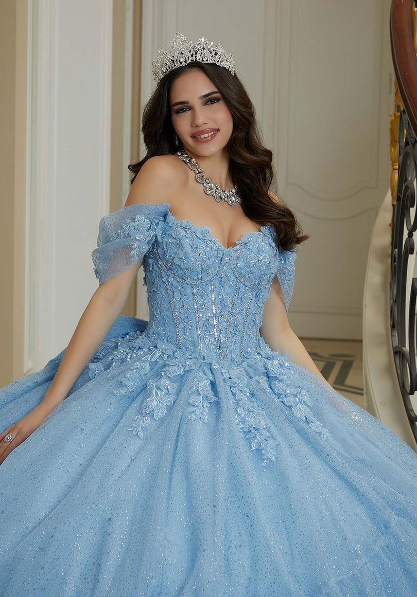 Vizcaya by Morilee Corset Sparkle Quince Dress 89483