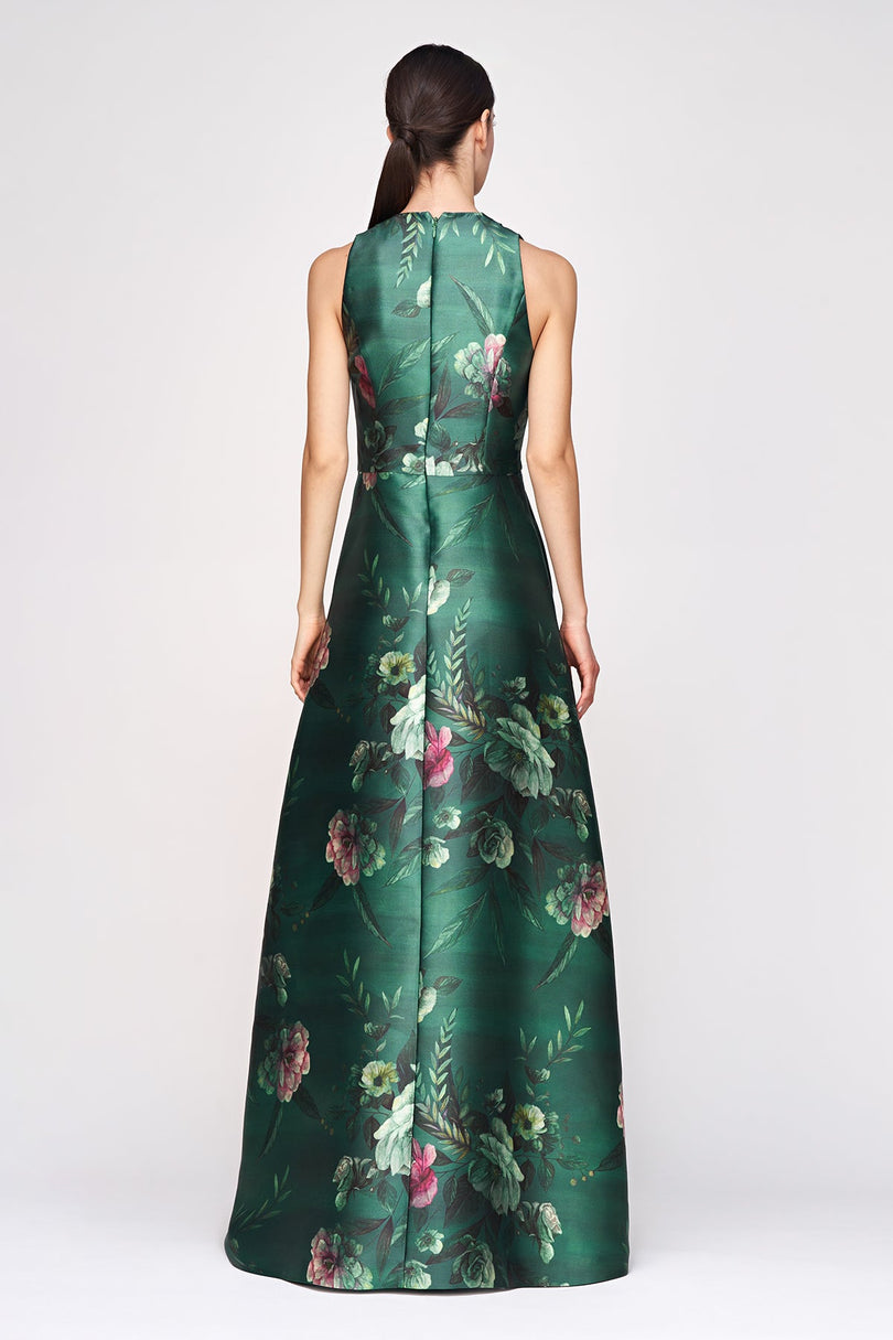 Kay Unger N-Neck Floral "Rosalind" Evening Dress 55112449