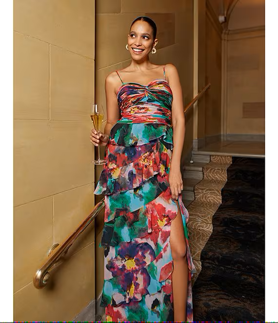 Xscape Evenings Floral Gown 6372X