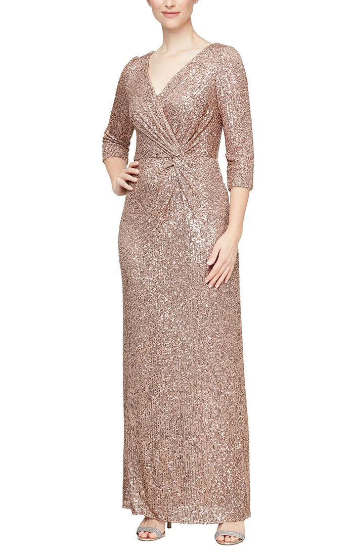 Alex Evenings Sequin Column Gown 8196646