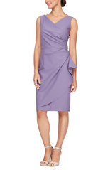 Alex Evenings Compression Ruffle Cocktail Dress 134005