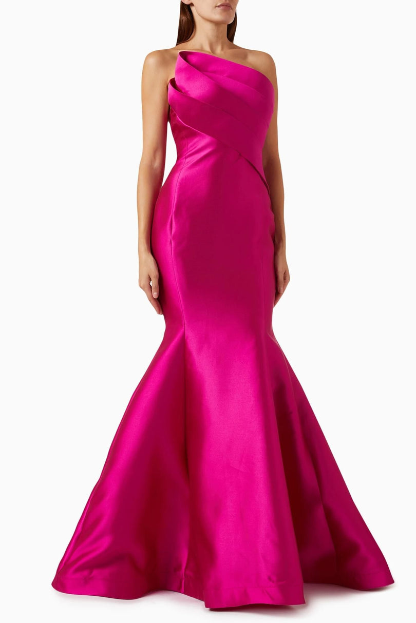 Nicole Bakti Strapless Evening Gown 7206