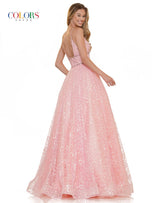 Colors Prom Long Glitter Ball Gown Dress 2288