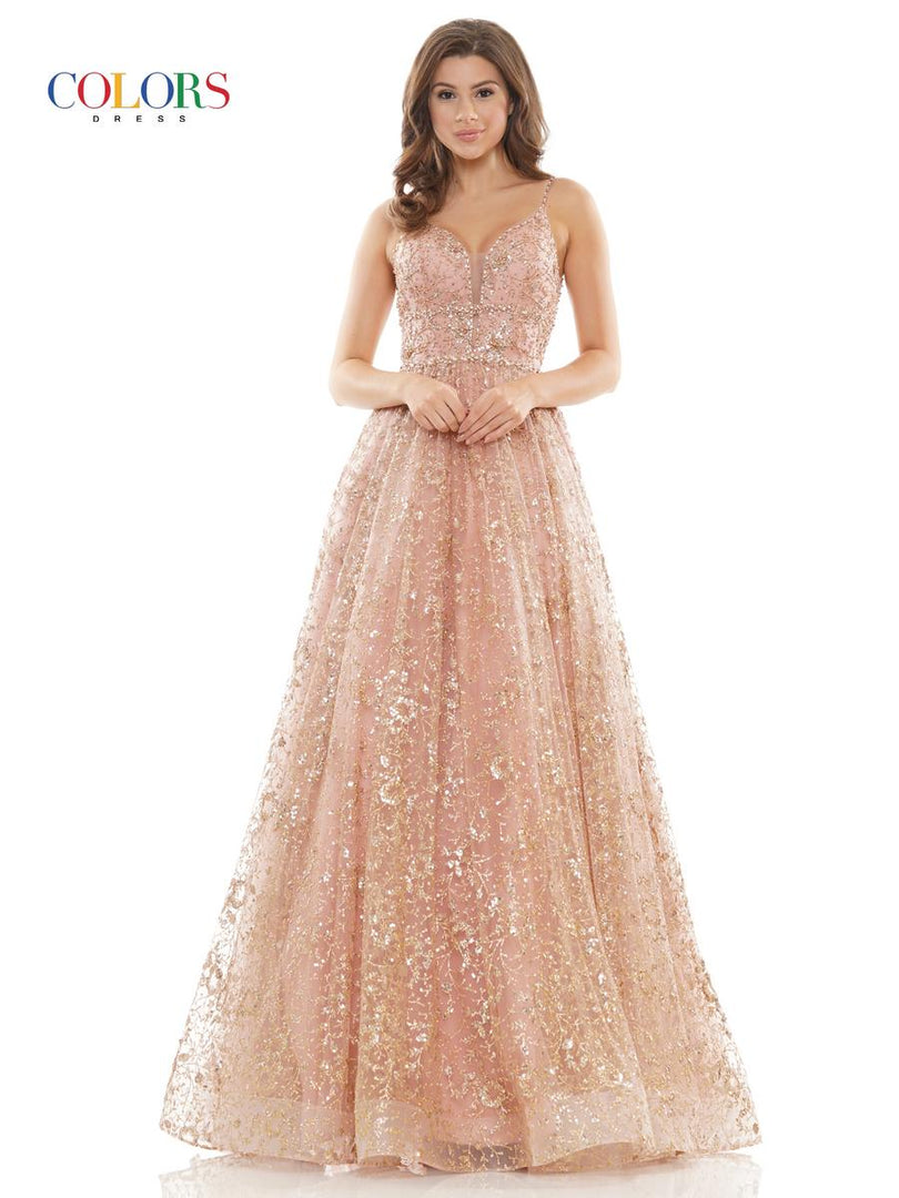 Colors Prom Long Glitter Ball Gown Dress 2288