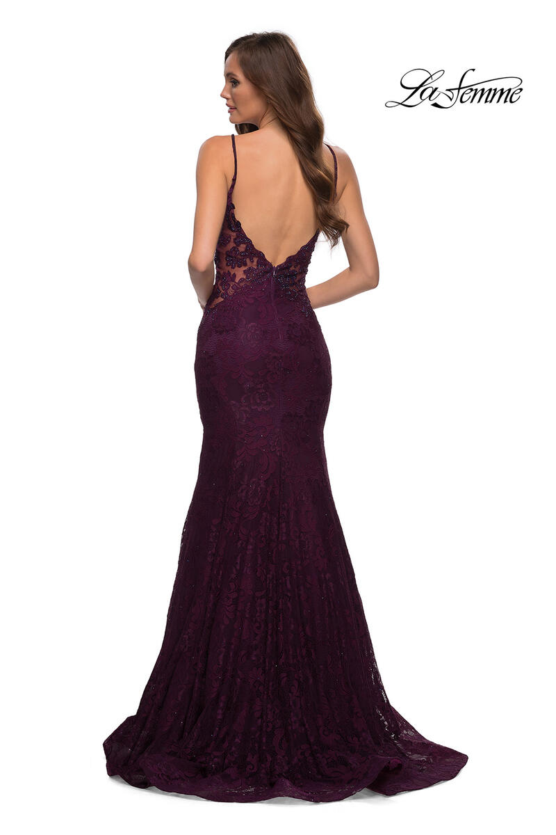 La Femme Illusion Lace Prom Dress 28355