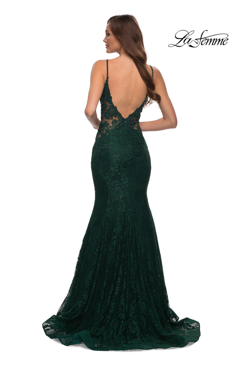 La Femme Illusion Lace Prom Dress 28355