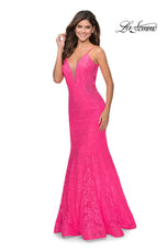 La Femme Illusion Lace Prom Dress 28355