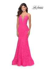 La Femme Illusion Lace Prom Dress 28355