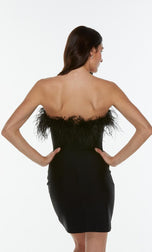 Alyce Paris Feather Homecoming Dress 4524