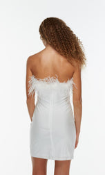 Alyce Paris Feather Homecoming Dress 4524