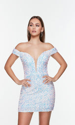 Alyce Paris Off the Shoulder Dress 4602