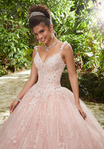 Vizcaya by Morilee Sweetheart Lace Quince Dress 89250