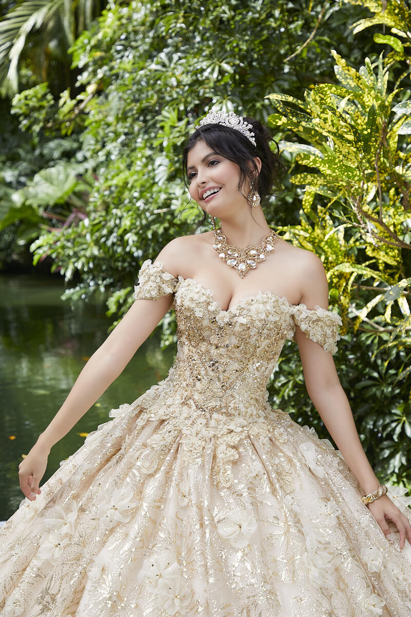 Vizcaya by Morilee 3D Floral Quince Dress 89289