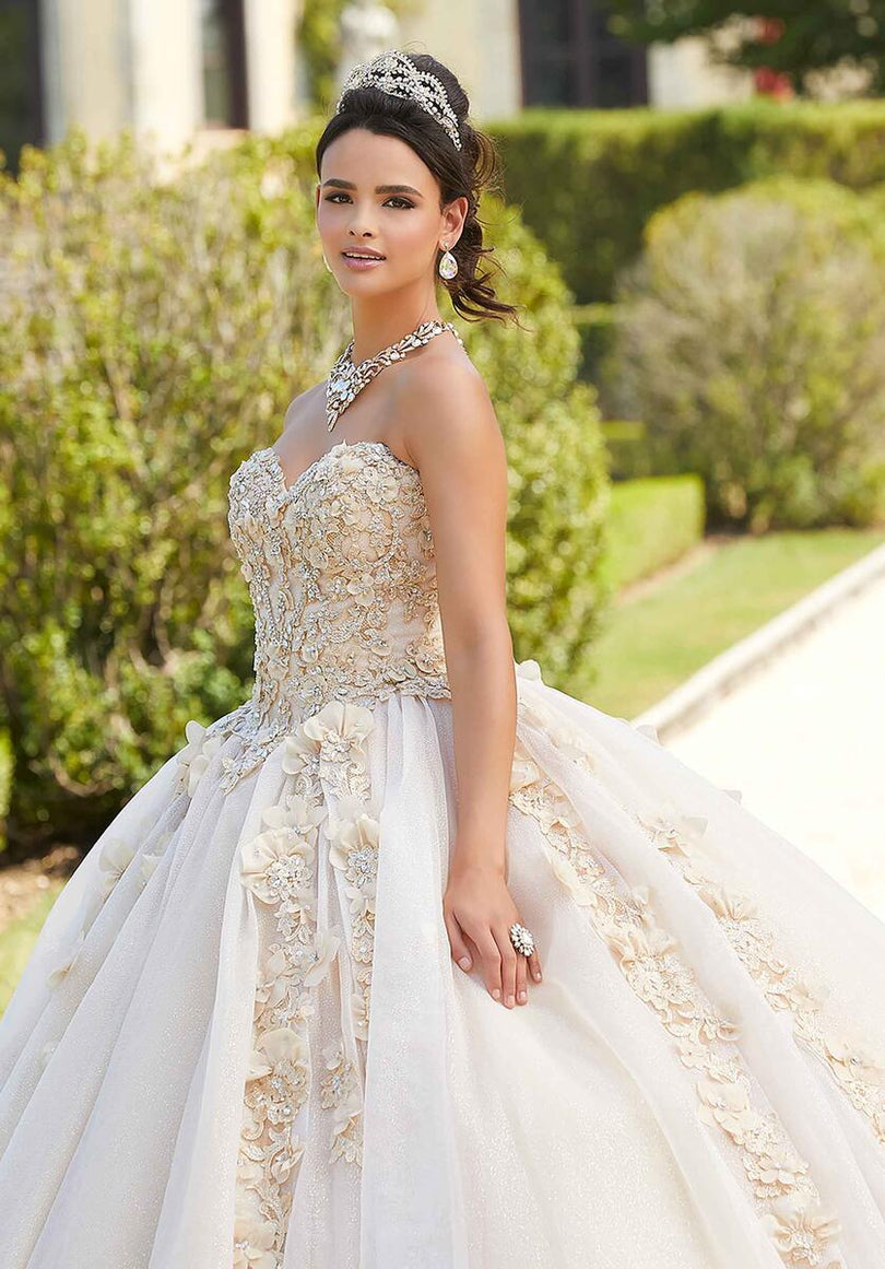 Vizcaya by Morilee Beaded Lace Quince Dress 89301