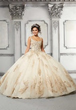 Vizcaya by Morilee Gilded Lace Quince Dress 89311