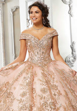 Vizcaya by Morilee Glitter Tulle Quince Dress 89313