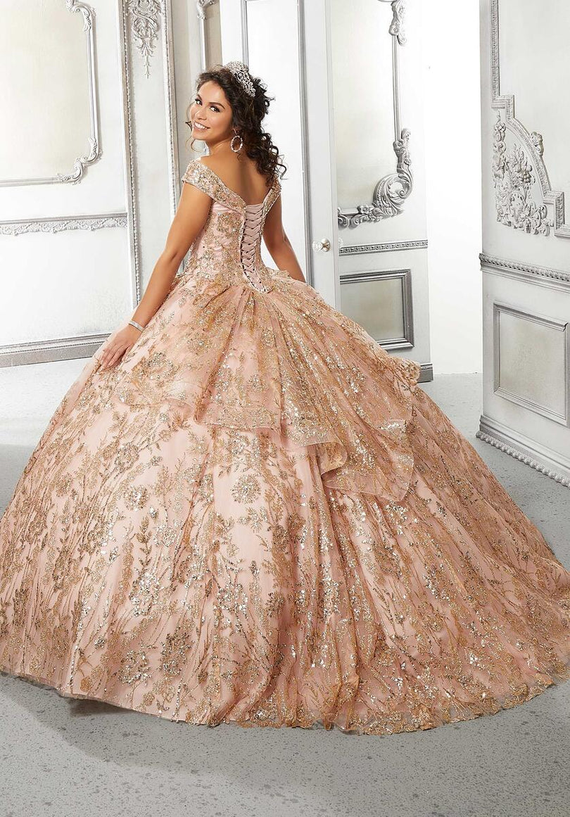 Vizcaya by Morilee Glitter Tulle Quince Dress 89313