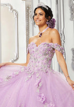 Vizcaya by Morilee 3D Floral Fairytale Quince Dress 89318