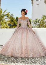 Vizcaya by Morilee Glitter Net Quince Dress 89355