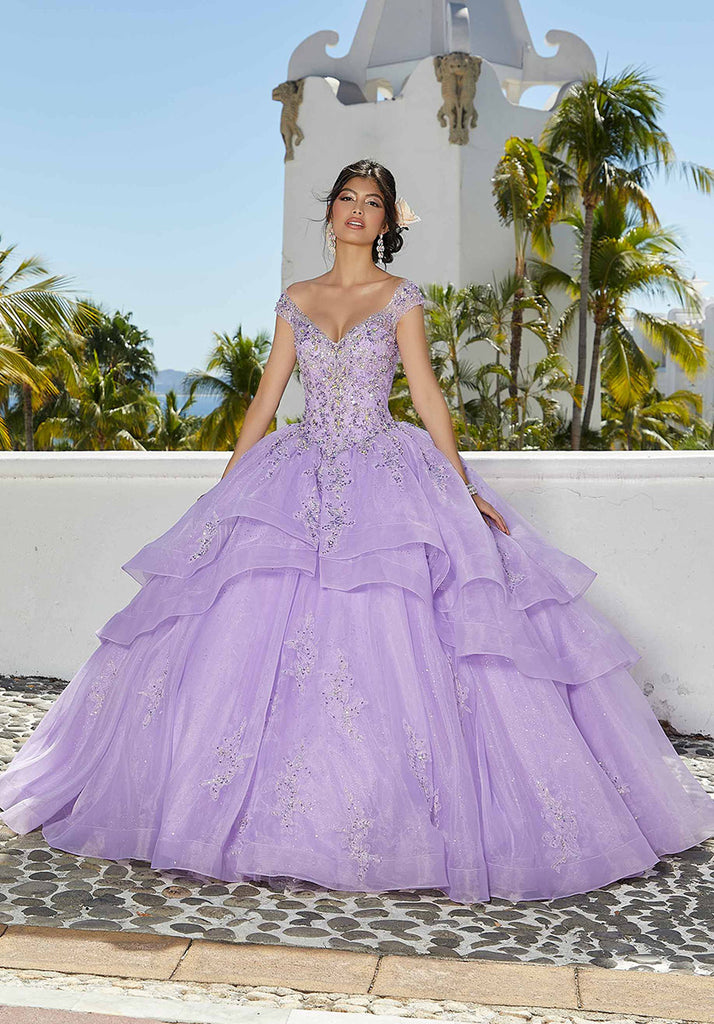 Vizcaya by Morilee Organza Sparkle Quince Dress 89356