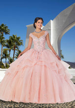 Vizcaya by Morilee Organza Sparkle Quince Dress 89356