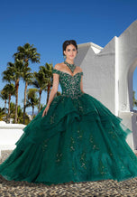 Vizcaya by Morilee Organza Sparkle Quince Dress 89356