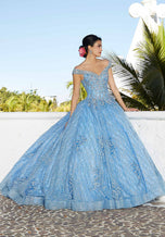 Vizcaya by Morilee Patterned Glitter Quince Dress 89357