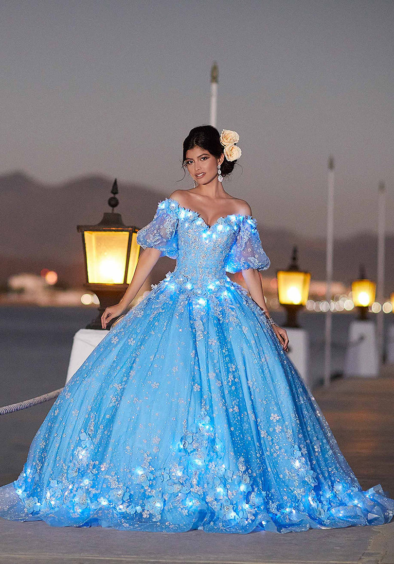 Vizcaya by Morilee 3D Floral Lace Quince Dress 89358