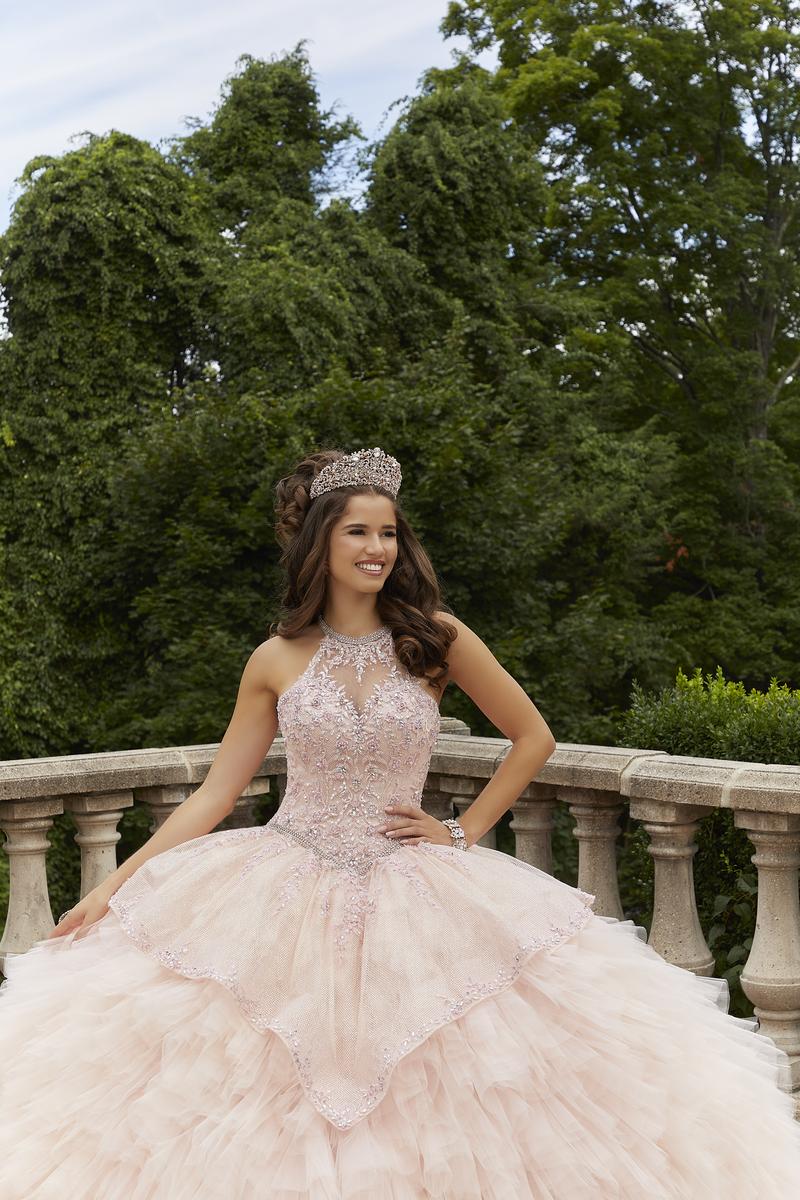 Vizcaya by Morilee High Neckline Quince Dress 89406