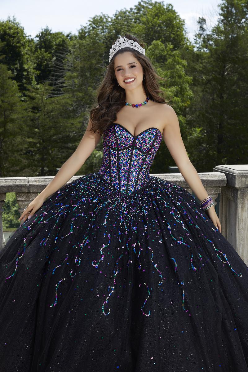 Vizcaya by Morilee Confetti Beaded Quince Dress 89413