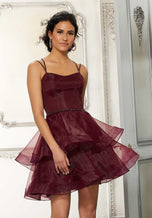 Morilee Organza A-Line Damas Dress 9574