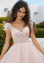 Damas de Vizcaya by Morilee Short Feather Dress 9594