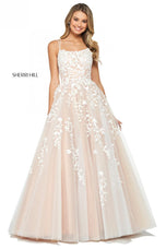 Sherri Hill Lace Ball Gown Dress 53116