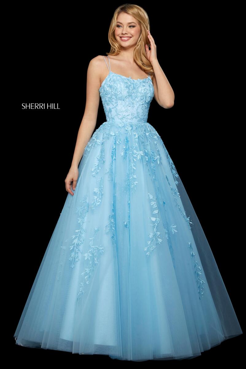 Sherri Hill Lace Ball Gown Dress 53116