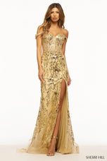 Sherri Hill Sequined Lace Straight Prom Dress 56101 - B