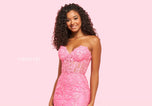 Sherri Hill Lace Corset Dress 55110